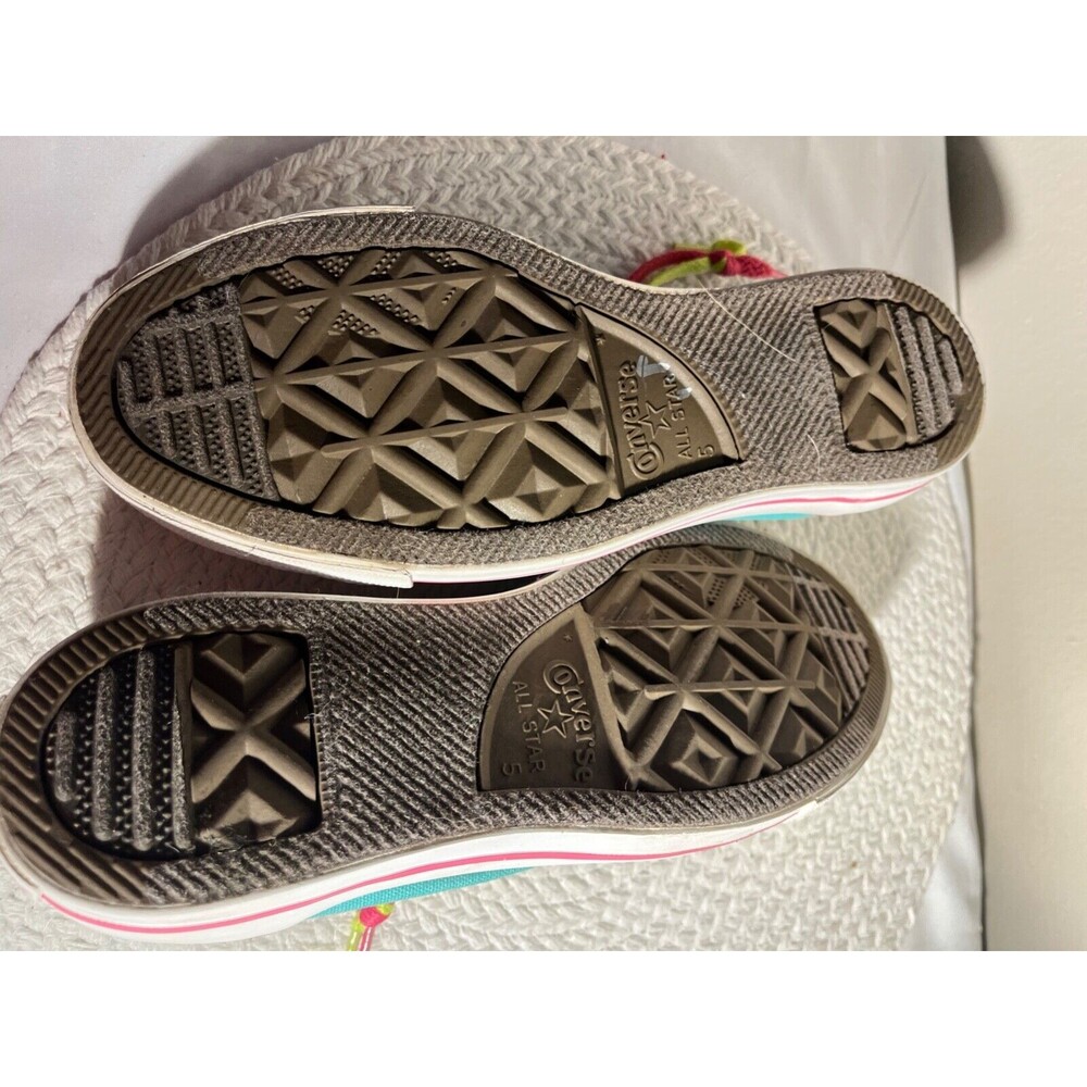 WOMENS CONVERS ALLSTAR WOMENS SNEAKERS DOUBLE LACES AQUA SIZE 7 - Picture 6 of 6